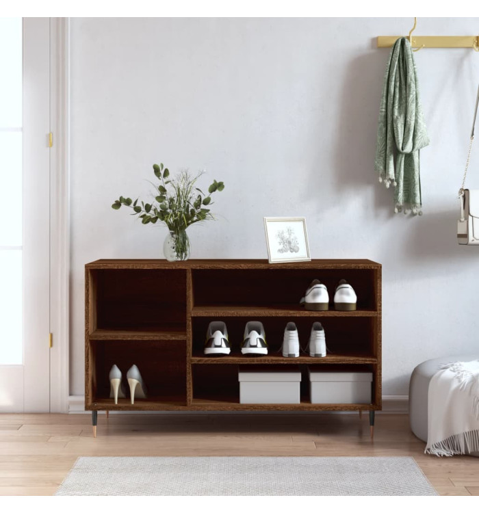 Armoire à chaussures Chêne marron 102x36x60cm Bois d'ingénierie | Mobilier & Déco