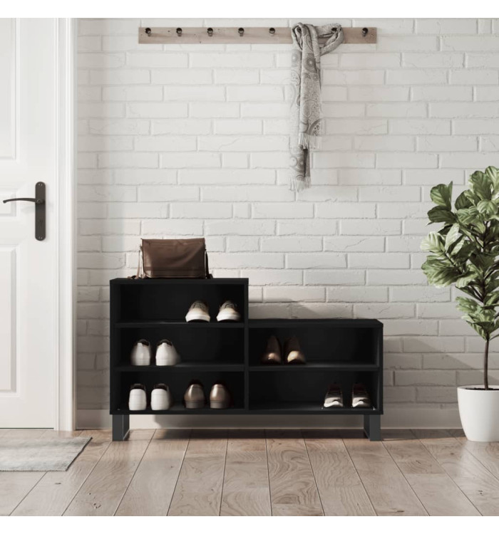 Armoire à chaussures Noir 102x36x60 cm Bois d'ingénierie | Mobilier & Déco