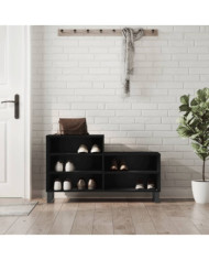 Armoire à chaussures Noir 102x36x60 cm Bois d'ingénierie | Mobilier & Déco