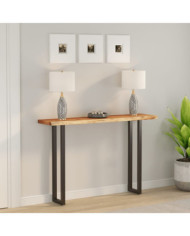 Dessus de table 140x30x3,8 cm rectangulaire bois massif acacia | Mobilier & Déco