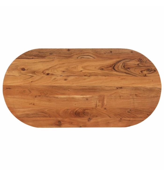 Dessus de table 120x60x2,5 cm ovale bois massif d'acacia | Mobilier & Déco