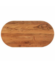 Dessus de table 120x60x2,5 cm ovale bois massif d'acacia | Mobilier & Déco