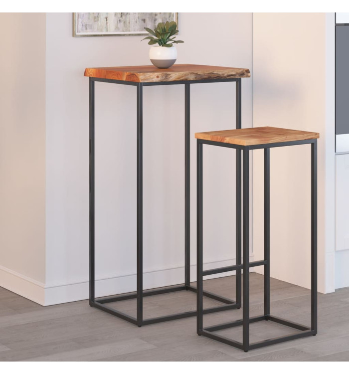 Dessus de table 50x40x2,5 cm rectangulaire bois massif d'acacia | Mobilier & Déco