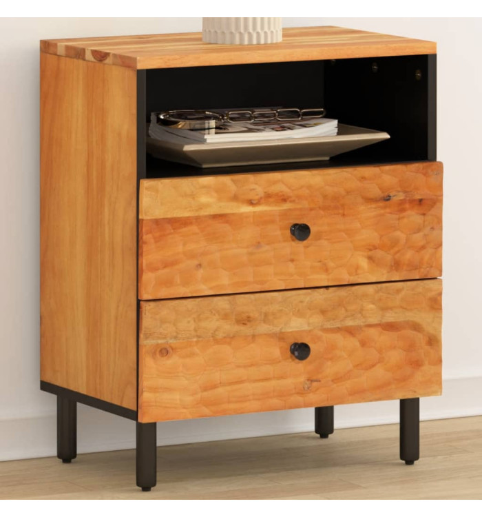 Table de chevet 50x33x60 cm bois d'acacia solide | Mobilier & Déco
