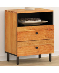 Table de chevet 50x33x60 cm bois d'acacia solide | Mobilier & Déco