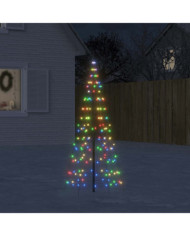 Sapin de Noël à LED sur mât de drapeau 200 LED coloré 180 cm | Mobilier & Déco