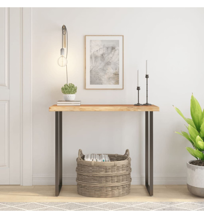 Dessus de table 80x40x3,8 cm rectangulaire bois massif acacia | Mobilier & Déco
