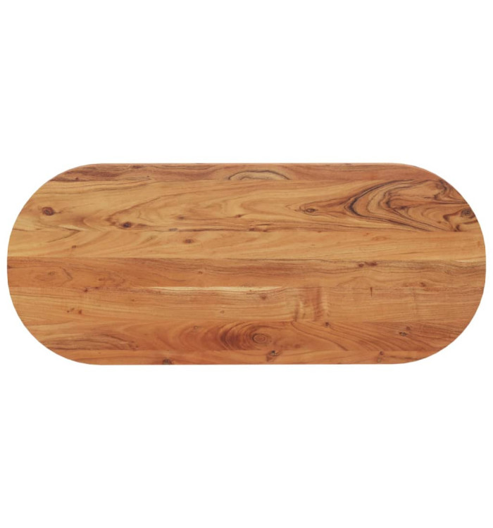 Dessus de table 100x40x2,5 cm ovale bois massif d'acacia | Mobilier & Déco