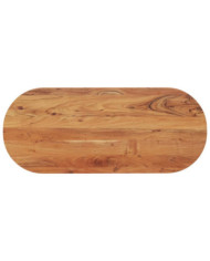 Dessus de table 100x40x2,5 cm ovale bois massif d'acacia | Mobilier & Déco