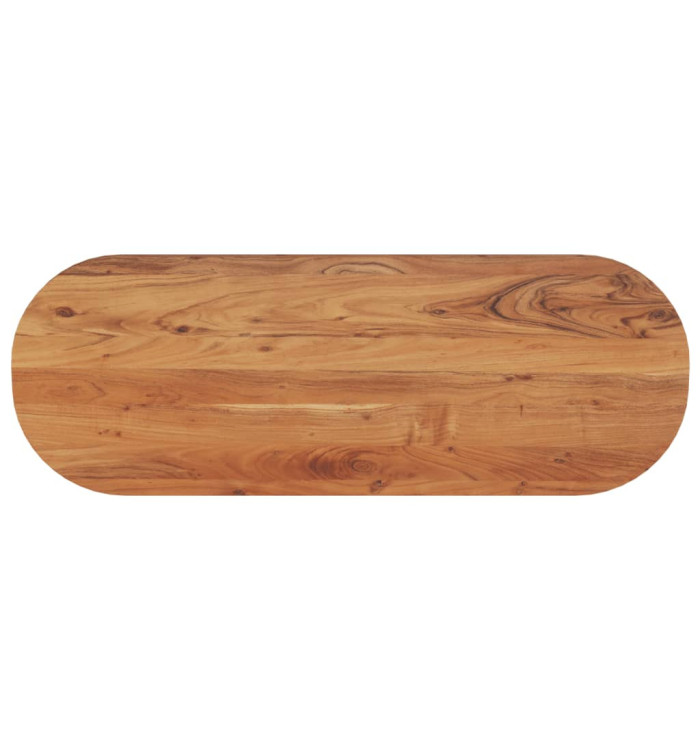 Dessus de table 140x50x3,8 cm ovale bois massif d'acacia | Mobilier & Déco