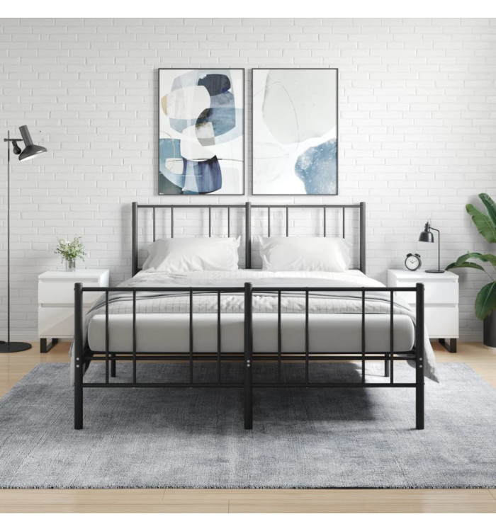Tables de chevet 2 pcs blanc brillant 40x35x50 cm | Mobilier & Déco