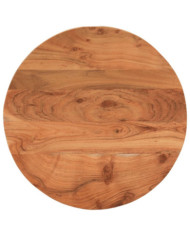 Dessus de table Ø60x2,5 cm rond bois massif d'acacia | Mobilier & Déco