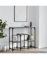 Table console sonoma gris 89,5x28x76 cm bois d'ingénierie | Mobilier & Déco