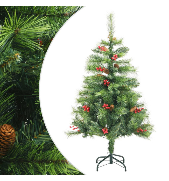 Sapin de Noël artificiel avec pommes de pin et baies 150 cm | Mobilier & Déco