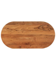 Dessus de table 100x50x2,5 cm ovale bois massif d'acacia | Mobilier & Déco