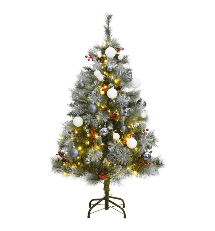 Sapin de Noël artificiel articulé 150 LED et boules 150 cm | Mobilier & Déco