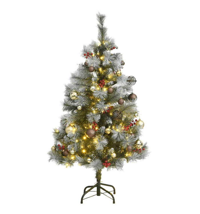 Sapin de Noël artificiel articulé 150 LED et boules 150 cm | Mobilier & Déco