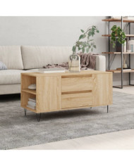 Table basse chêne sonoma 102x44,5x50 cm bois d'ingénierie | Mobilier & Déco