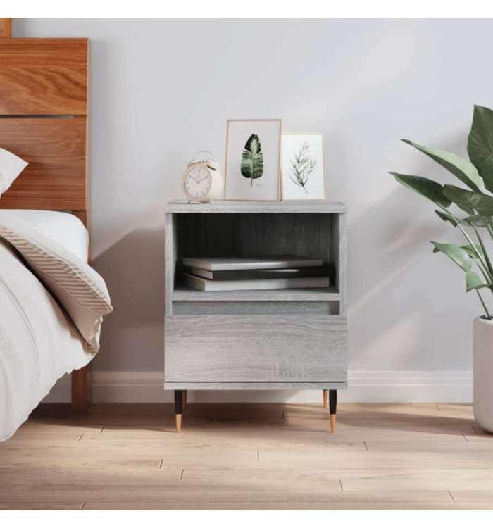 Table de chevet sonoma gris 40x35x50 cm bois d’ingénierie | Mobilier & Déco