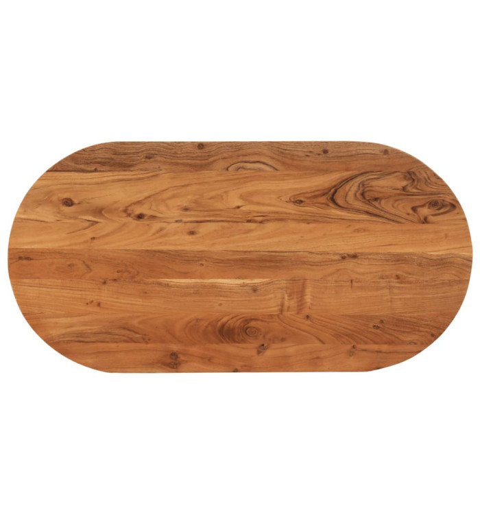 Dessus de table 80x40x3,8 cm ovale bois massif d'acacia | Mobilier & Déco