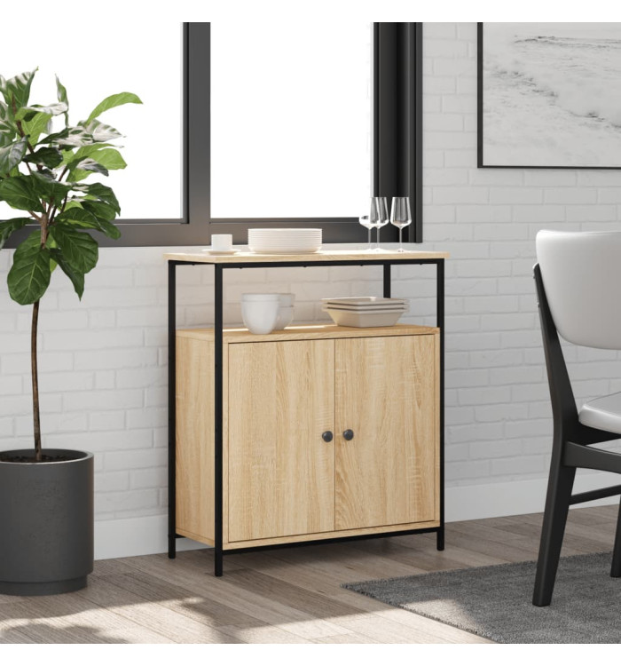 Buffet chêne sonoma 70x30x80 cm bois d'ingénierie | Mobilier & Déco