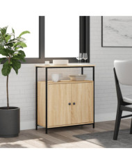 Buffet chêne sonoma 70x30x80 cm bois d'ingénierie | Mobilier & Déco