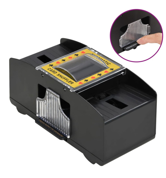Mélangeur de cartes automatique noir 2 jeux | Mobilier & Déco