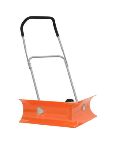 Pelle à neige double angle avec poignée extensible orange acier | Mobilier & Déco