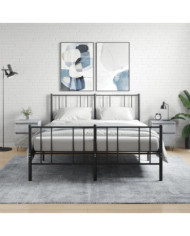 Tables de chevet 2 pcs gris béton 40x35x50 cm bois d’ingénierie | Mobilier & Déco