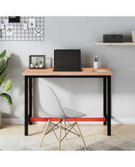 Établi 115x55x81,5 cm bois massif de hêtre et métal | Mobilier & Déco