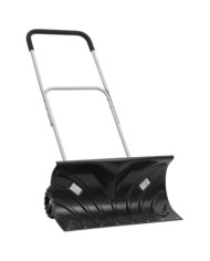 Pelle à neige avec poignée extensible noir 66 cm lame en acier | Mobilier & Déco