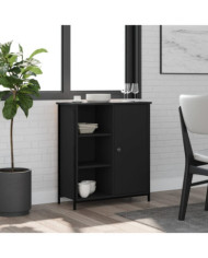 Buffet noir 70x30x80 cm bois d'ingénierie | Mobilier & Déco