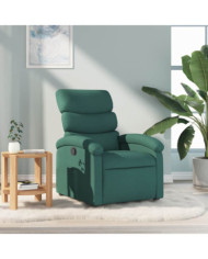 Fauteuil inclinable Vert foncé Tissu | Mobilier & Déco