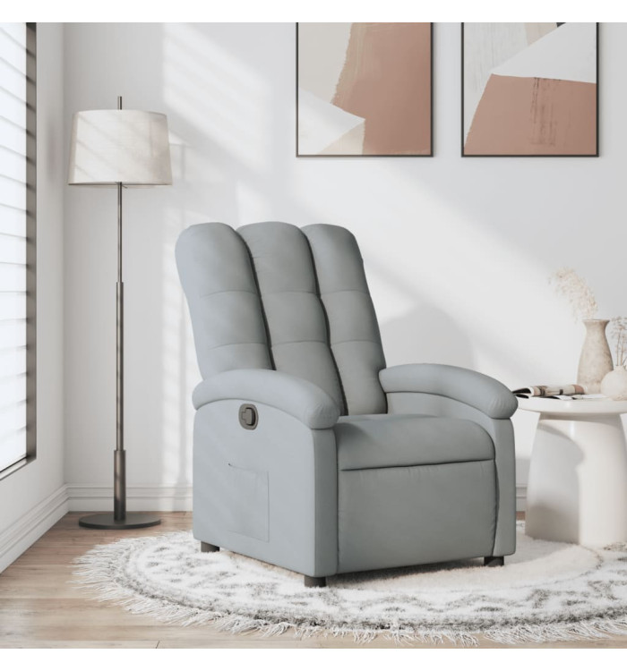Fauteuil inclinable Gris clair Tissu | Mobilier & Déco