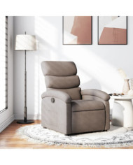 Fauteuil inclinable Taupe Tissu | Mobilier & Déco