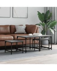 Tables basses gigognes 3 pcs sonoma gris bois d'ingénierie | Mobilier & Déco