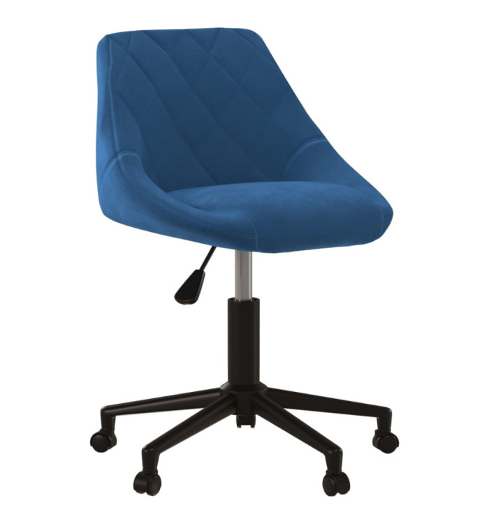 Chaise pivotante de salle à manger Bleu Velours | Mobilier & Déco