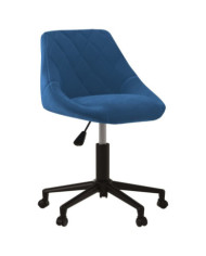 Chaise pivotante de salle à manger Bleu Velours | Mobilier & Déco