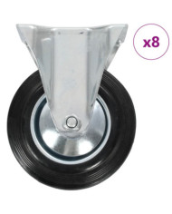 8 pcs Roulettes fixes 160 mm | Mobilier & Déco