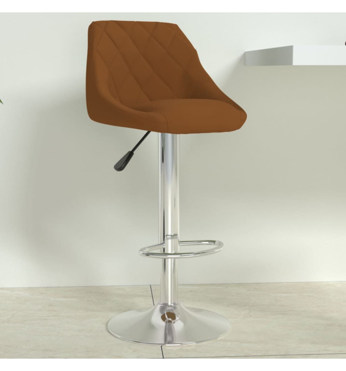 Tabouret de bar Marron Velours | Mobilier & Déco
