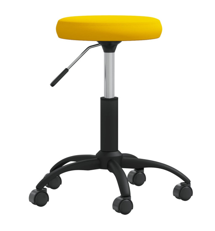 Tabouret de massage Velours Jaune moutarde | Mobilier & Déco