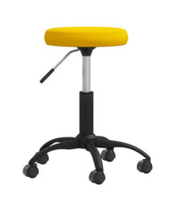Tabouret de massage Velours Jaune moutarde | Mobilier & Déco