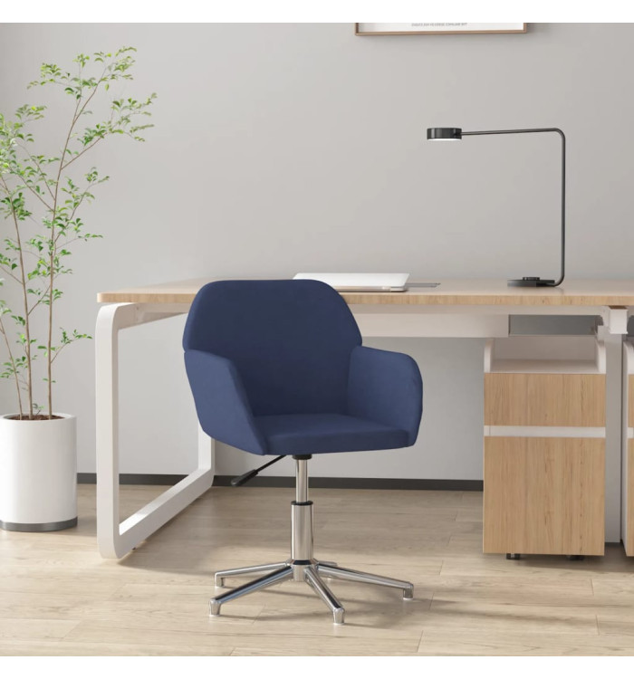 Chaise pivotante de bureau Bleu Tissu | Mobilier & Déco