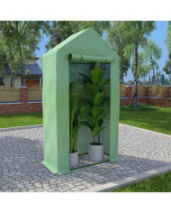 Serre avec cadre en acier 0,5 m² 1x0,5x1,9 m | Mobilier & Déco