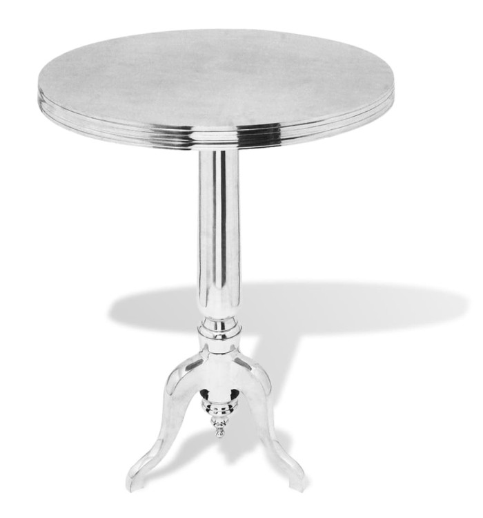 Table auxiliaire ronde Aluminium Argenté | Mobilier & Déco