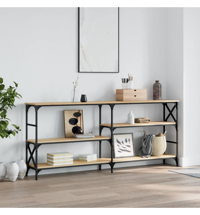 Table console chêne sonoma 180x29x76,5 cm bois d'ingénierie | Mobilier & Déco