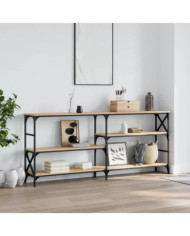 Table console chêne sonoma 180x29x76,5 cm bois d'ingénierie | Mobilier & Déco