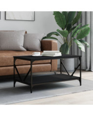 Table basse noir 90x50x45 cm bois d'ingénierie | Mobilier & Déco