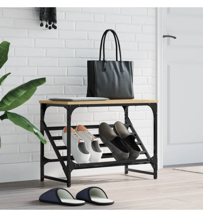 Étagère à chaussures chêne sonoma 60x30x45 cm bois d'ingénierie | Mobilier & Déco