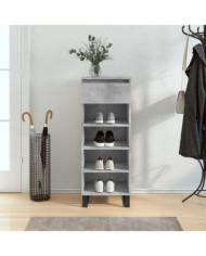 Armoire à chaussures Gris béton 40x36x105 cm Bois d'ingénierie | Mobilier & Déco